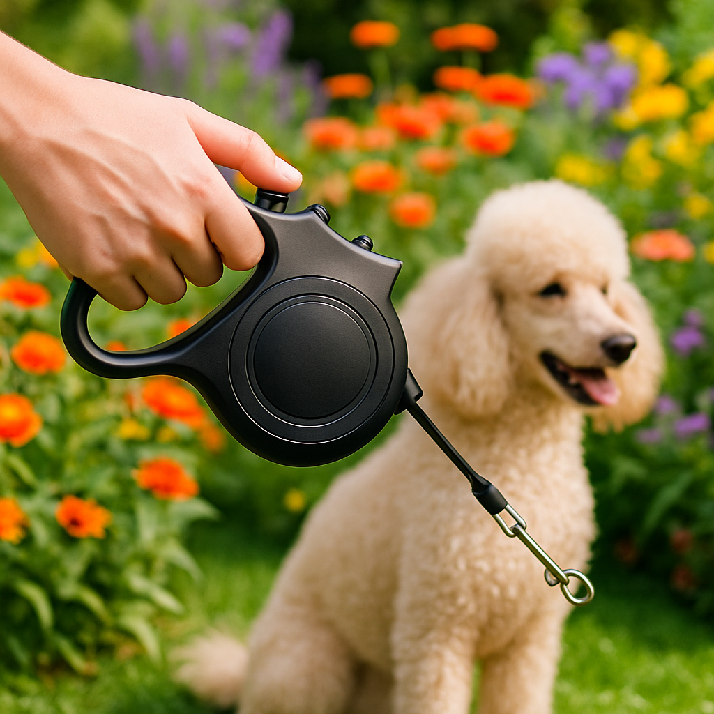 Laisse rétractable éclairée pour chien