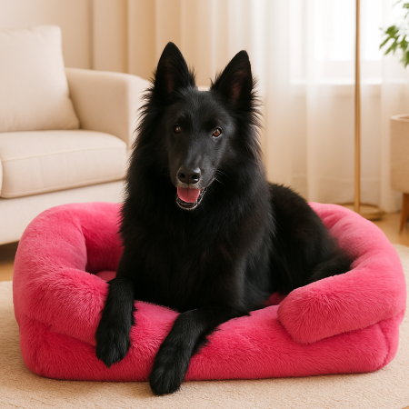 Coussin pour chien en peluche