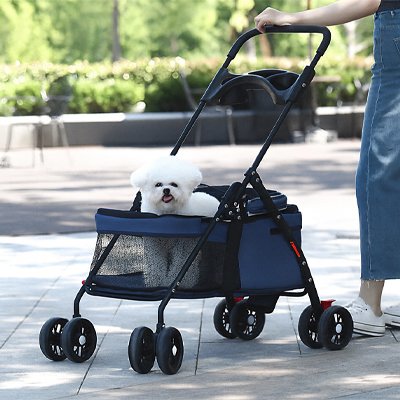 Poussette-pour-chien-bleu