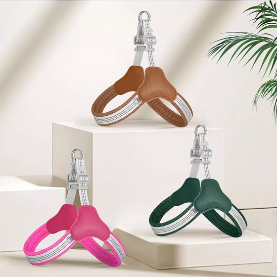Harnais Y-Shape ergonomique blanc, vert et rose