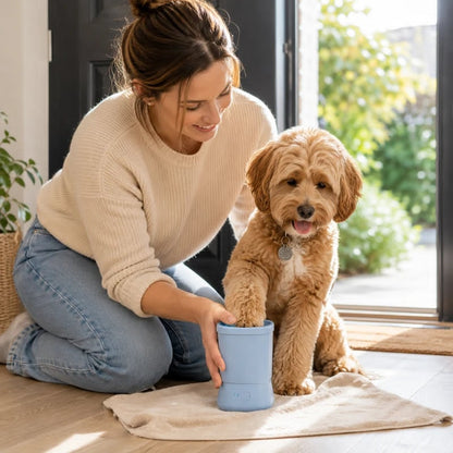 Lave-pattes automatique USB pour chien