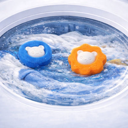 Boules à lessive anti-poils animaux – Filtre réutilisable pour machine à laver (5 pièces)