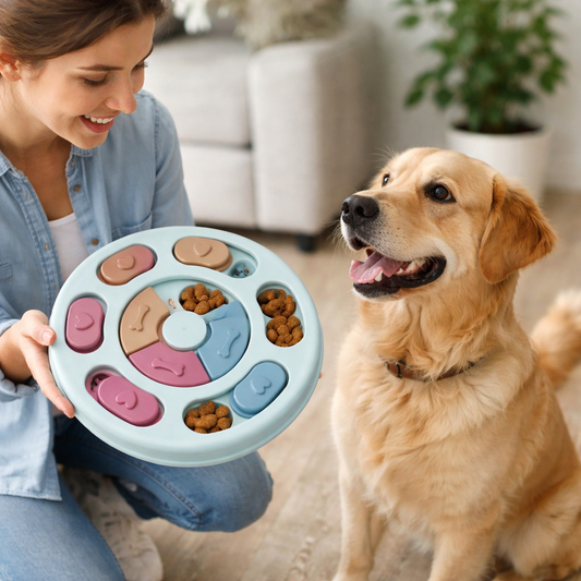 Jouet Puzzle Interactif pour Chien – Mangeoire Lente Anti-Stress & Distributeur de Friandises