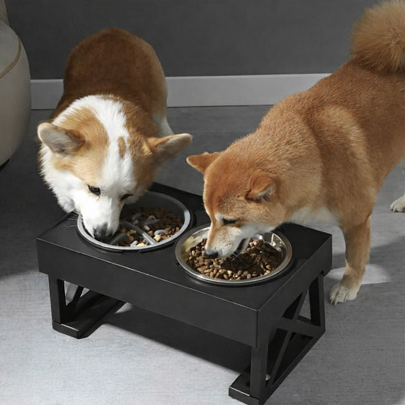 Support de gamelle design pour chien en intérieur