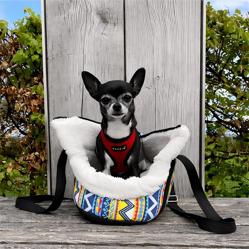 Petit sac de transport pour chien avec intérieur doux