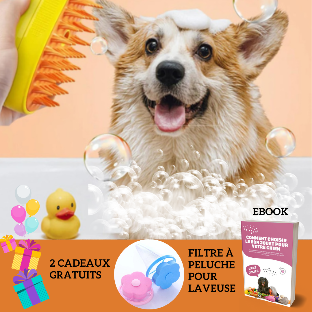 SteamBrush™ | Brosse à vapeur  Chienjoueur Jaune  