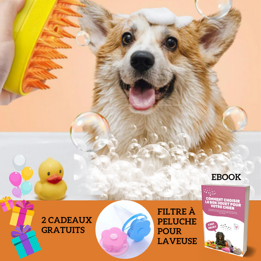 SteamBrush™ | Brosse à vapeur  Chienjoueur Jaune  