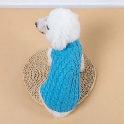 JacketTeddy™ | Pull à col roulé Jacket pour chien Chienjoueur Bleu S ( 1 - 2kg) 