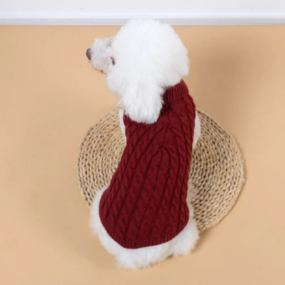 JacketTeddy™ | Pull à col roulé Jacket pour chien Chienjoueur Rouge S ( 1 - 2kg) 