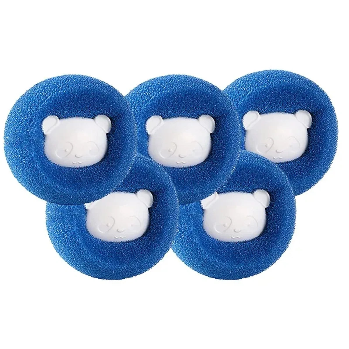 Boules à lessive anti-poils animaux bleues – lot de 5 pour machine à laver