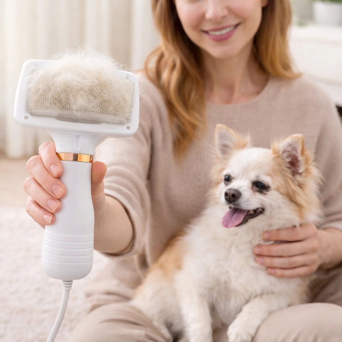 Brosse soufflante pour toilettage chien
