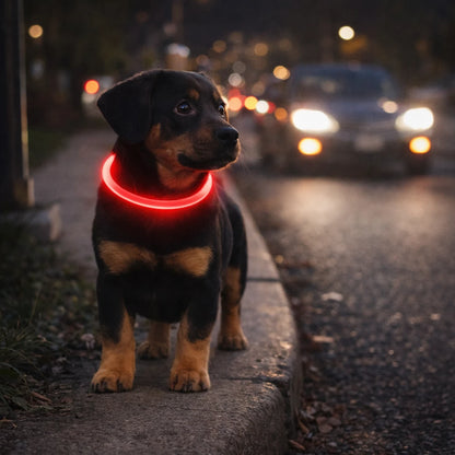 Collier lumineux chien rechargeable