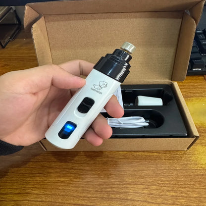 Coupe-ongles électrique pour chien rechargeable USB présenté dans son emballage