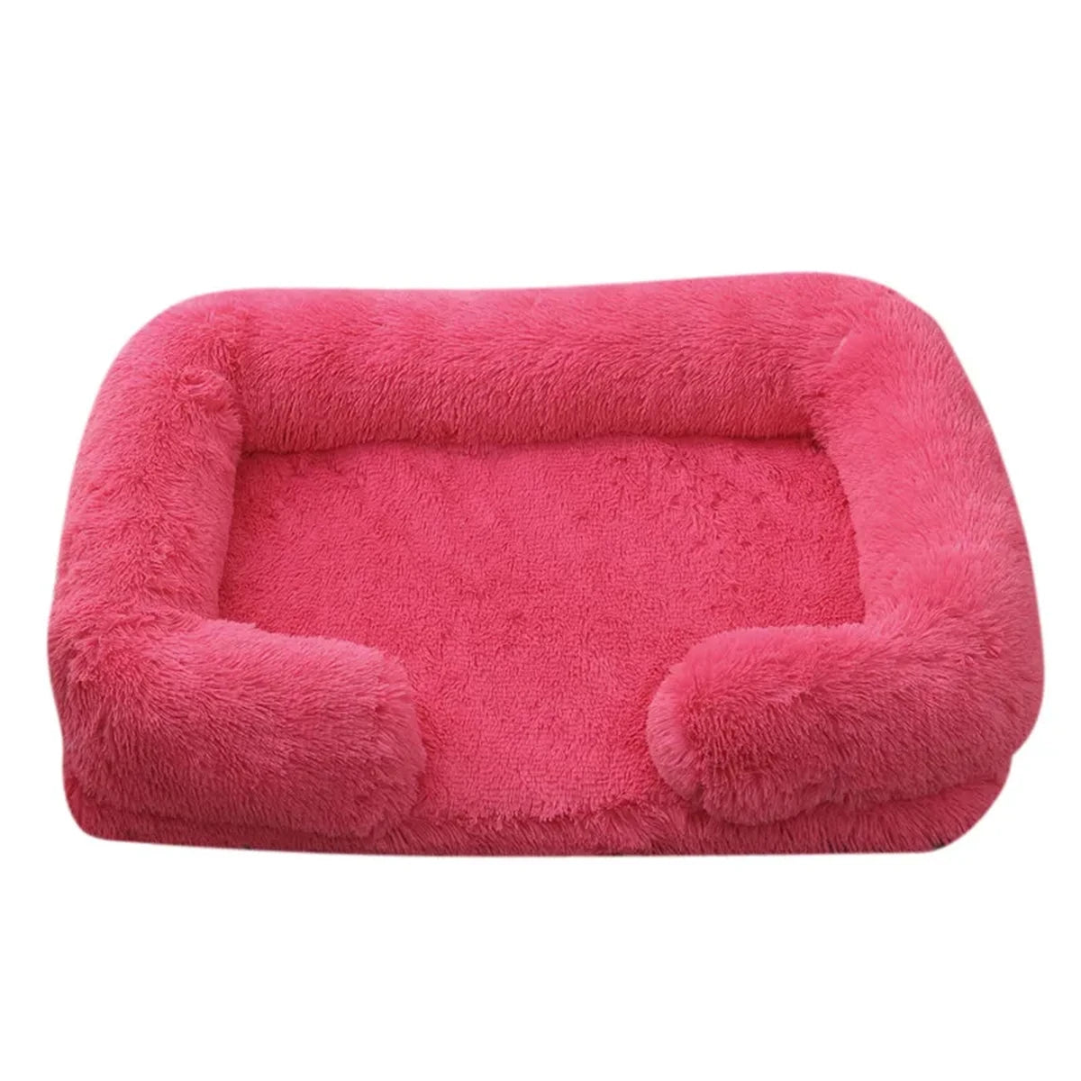 Coussin pour chien en peluche rose, doux et confortable