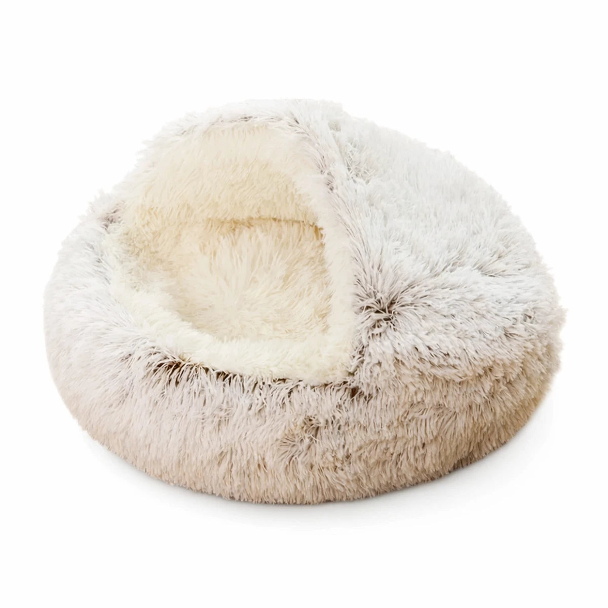 Coussin donut pour chien beige doux et moelleux
