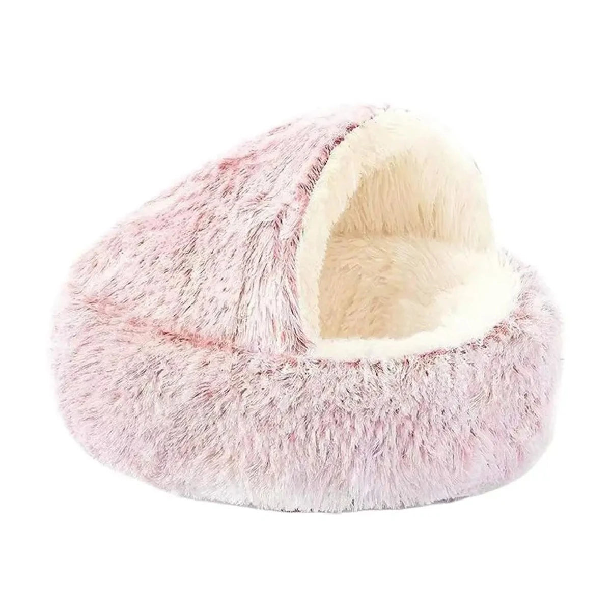 Coussin donut pour chien rose doux et moelleux
