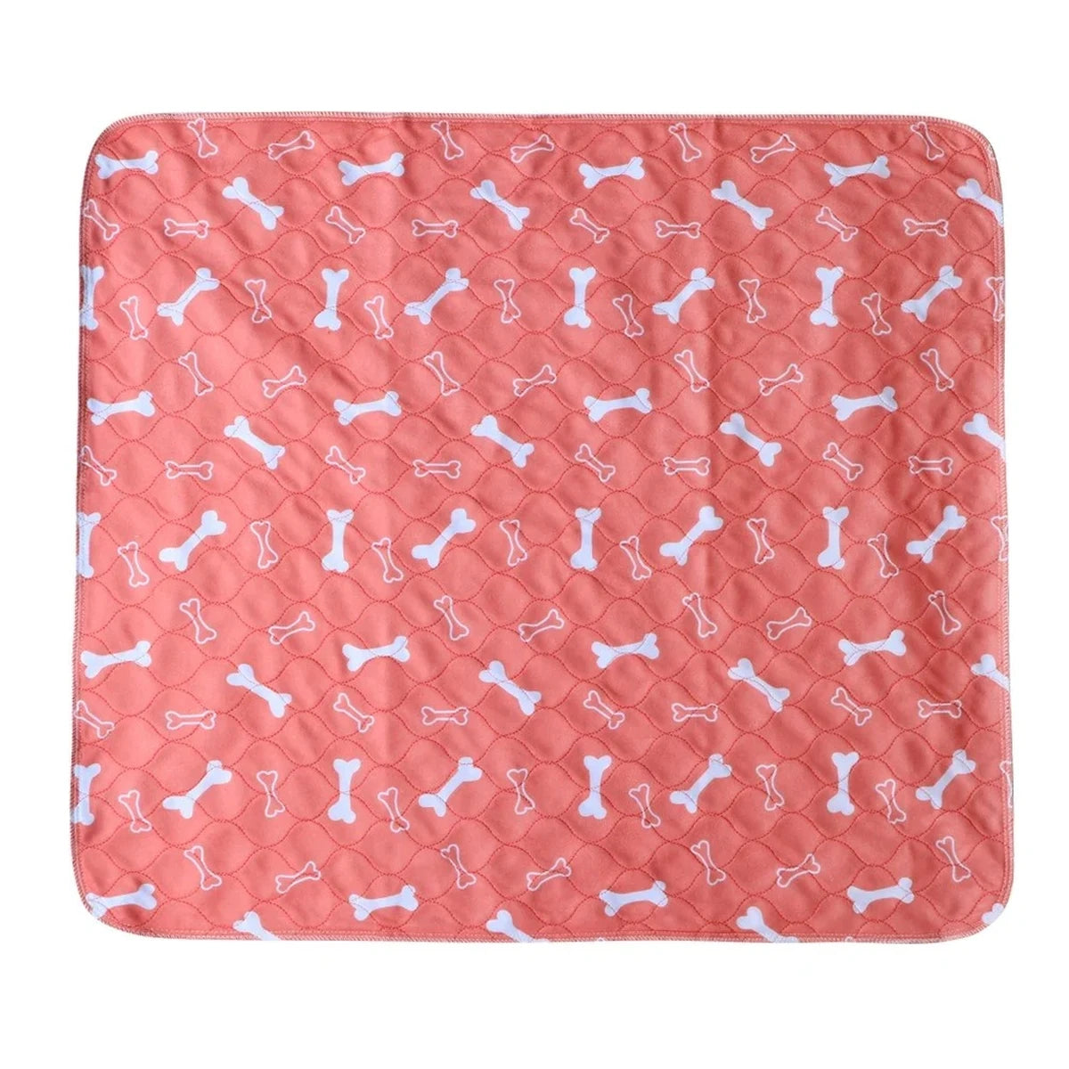 Coussin d’urine réutilisable pour chien rose à motifs os, tapis absorbant lavable