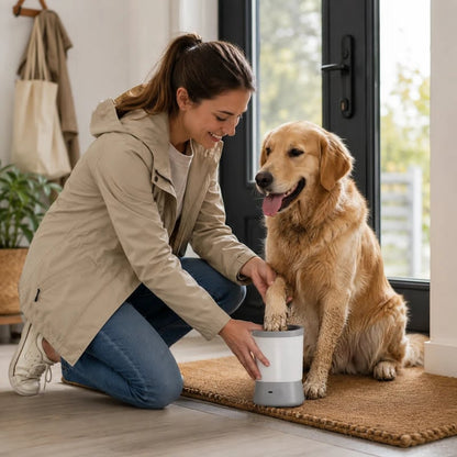 Lave-pattes automatique USB pour chien