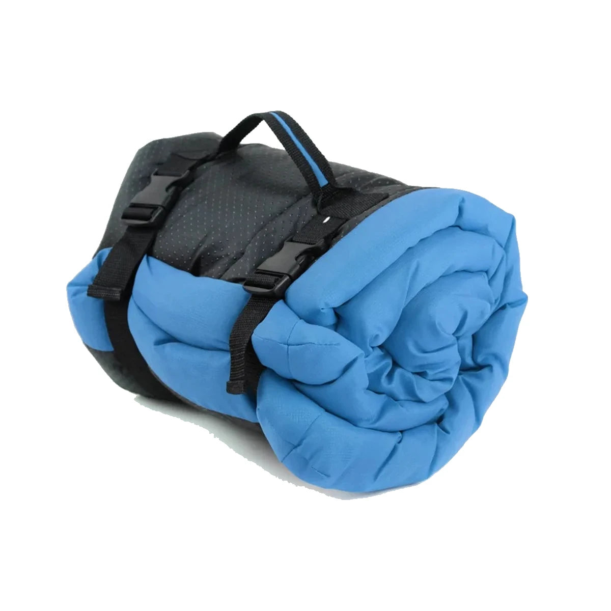 Lit de camp pour chien bleu compact