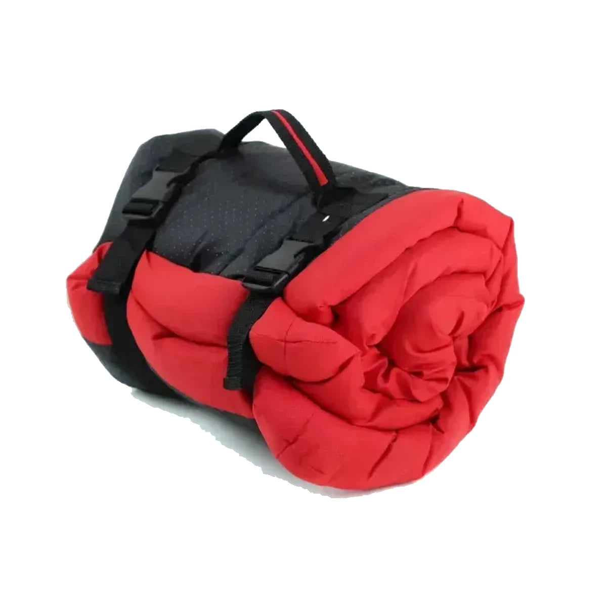 Lit de camp pour chien rouge compact