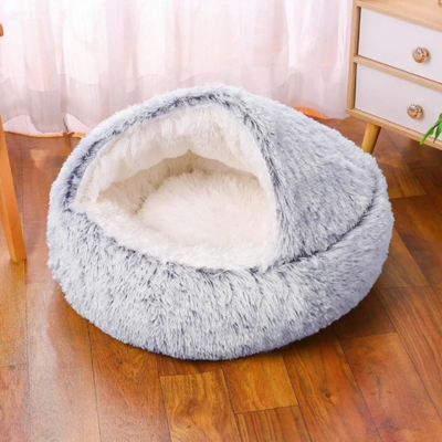 Donnuts™ | Lit Anti-Anxiété pour petits chiens ! coussin pour chien Chienjoueur Gris 50 x 50cm - ( Chien 7kg max ) 