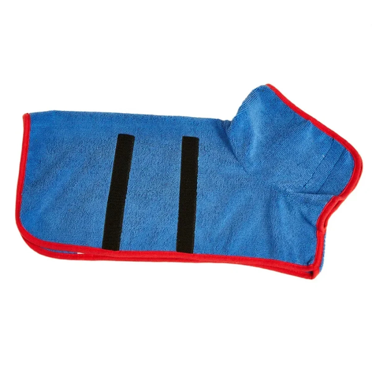 Peignoir pour chien bleu absorbant à séchage rapide avec maintien confortable