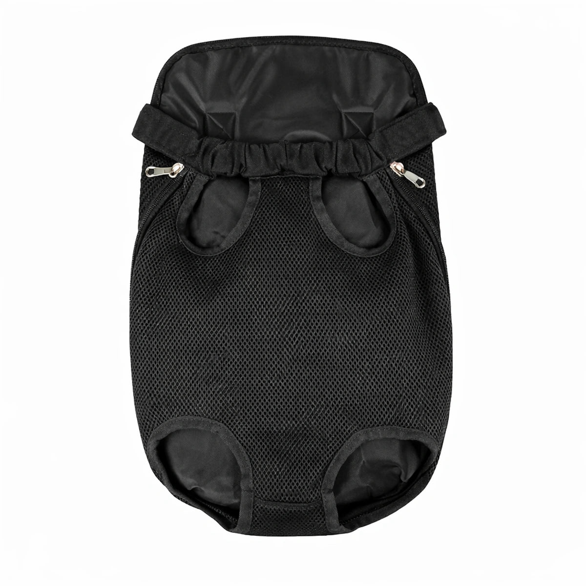 Sac à dos de transport respirant pour chien noir, design ergonomique et maintien optimal