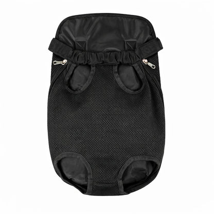 Sac à dos de transport respirant pour chien noir, design ergonomique et maintien optimal