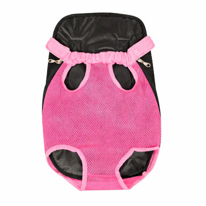 Sac à dos de transport respirant pour chien rose, idéal pour balades et déplacements quotidiens