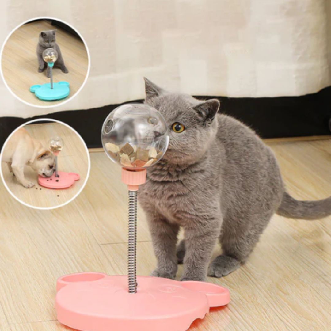 FoodBall™ | Jouet interactif balle interactive pour chien ou chat Chienjoueur Rose  