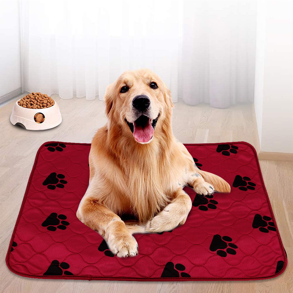 PetDiaper™ |  tapis à pipi réutilisable  | chien  Chienjoueur Rouge M ( 70 x 80 cm ) 