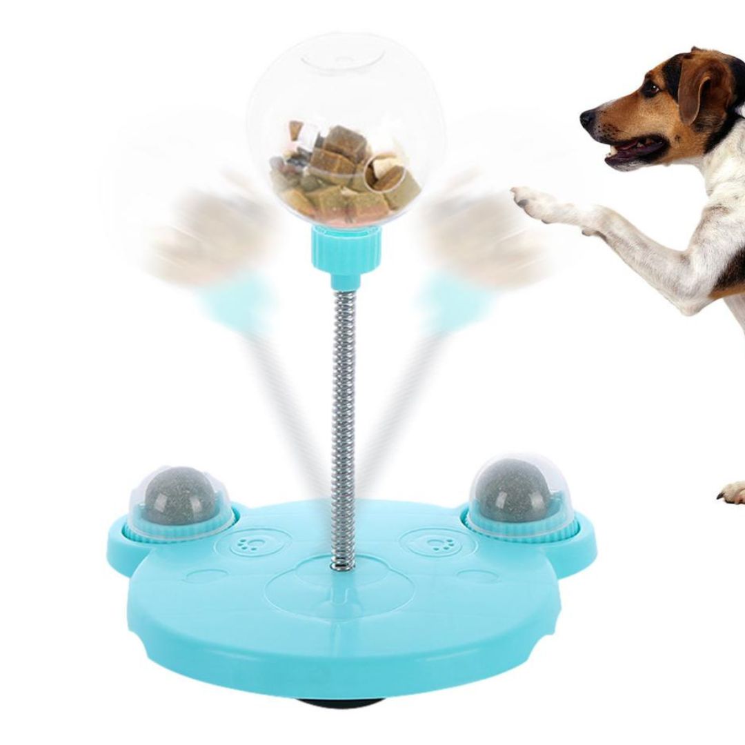 FoodBall™ | Jouet interactif balle interactive pour chien ou chat Chienjoueur Bleu  